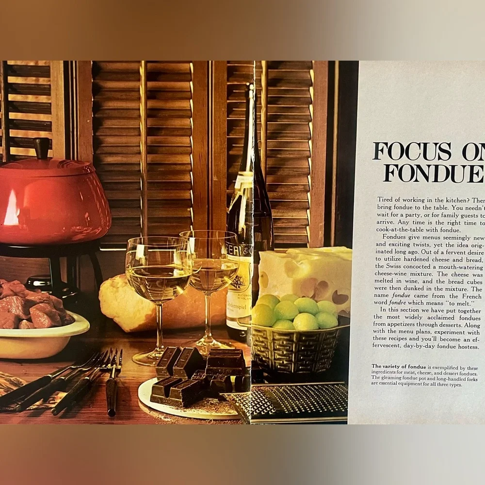 Vintage Better Homes and Gardens Fondue Cookbook Yellow Cover